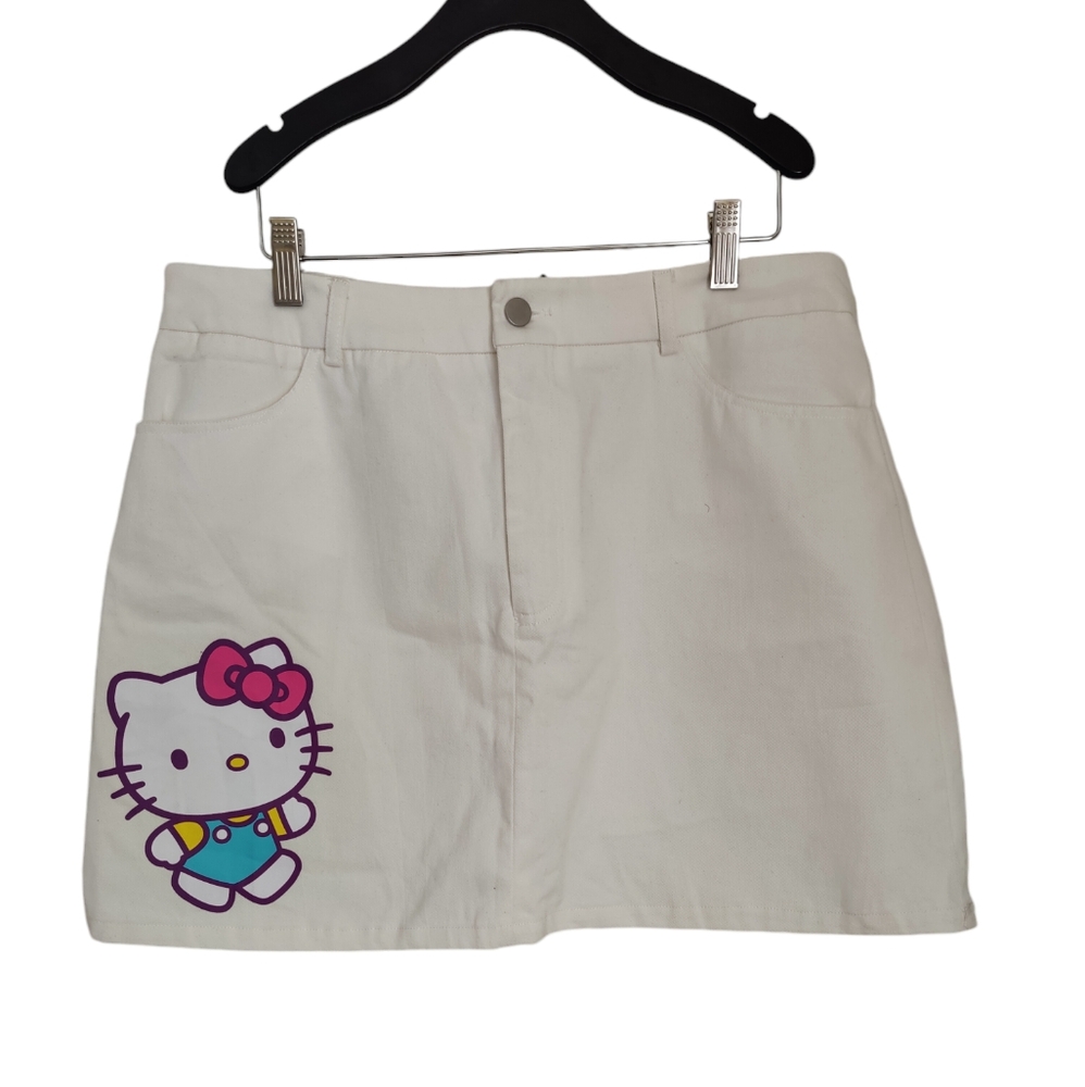 Hello Kitty Denim Skirt Size XL NWT